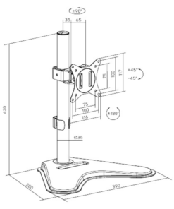 Soporte de TV Brateck LDT66 T01 removebg preview pronet