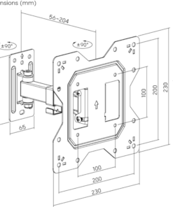 Soporte para TV Brateck LPA68 221 removebg preview pronet 1