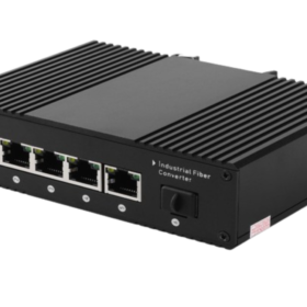 Switch Industrial Giga 4 PoE y 1 SFP con Fuente Switch Industrial Giga 4 PoE y 1 SFP con Fuente
