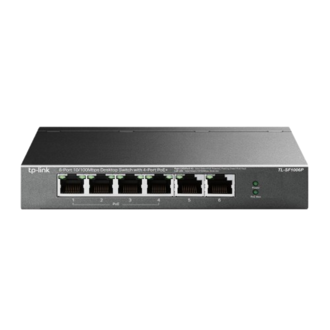 Switch Tp-Link TL-SF1006P con 4 PoE | ProNet Tecnología