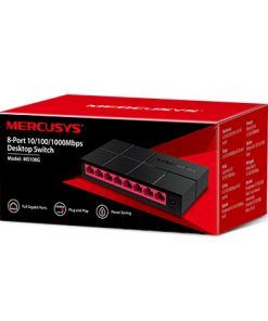 Switch 8 puertos giga Mercusys MS108G Swtich 8 puertos giga Mercusys MS108G Caja Swtich 8 puertos giga Mercusys MS108G