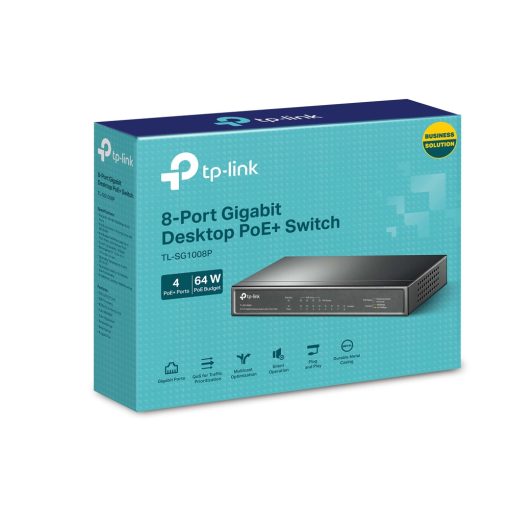 Swtich TP-Link de 8 puertos con PoE en 4