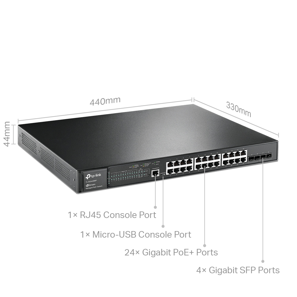 Switch Tp-Link TL-SG3428MP Gigabit L2 TL SG3428MP UN 2.0 02 large 1615259055116p Switch Tp-Link TL-SG3428MP Gigabit L2 - Imagen 2