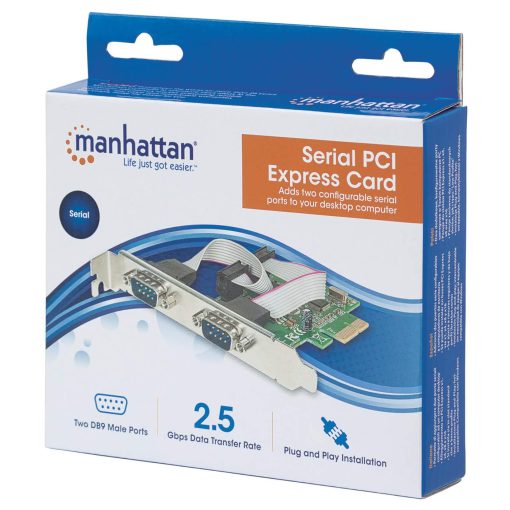 Tarjeta Serial X2 Port PCI Express Manhattan