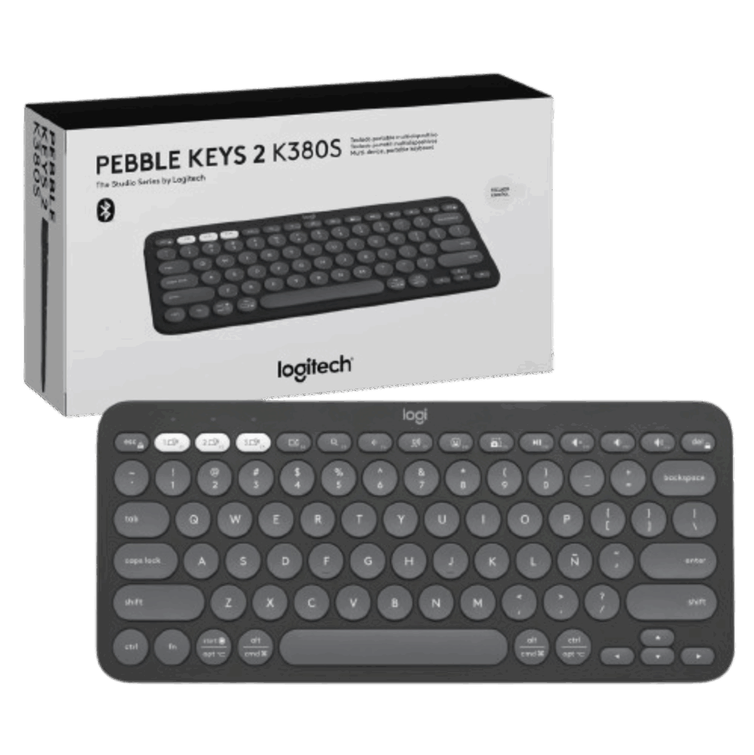Teclado Logitech K380S Pebble Keys 2 Bluetooth Grafito | ProNet Tecnología