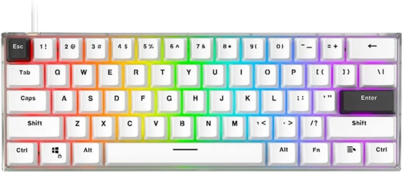 Teclado Mecánico Fantech MaxFit 61 Frost Blanco Teclado Mecánico Fantech MaxFit 61 Frost Blanco