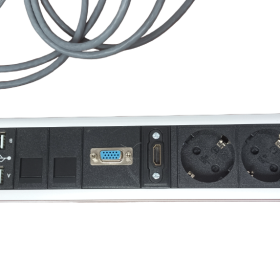 Zapatilla electrica de escritorio con entradas multiples