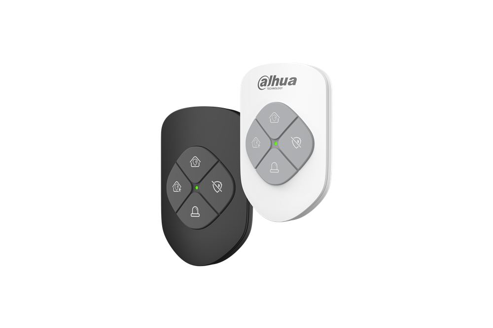 Control Remoto Dahua ARA24-W2 vista lateral Vista en ángulo del control remoto inalámbrico Dahua ARA24-W2