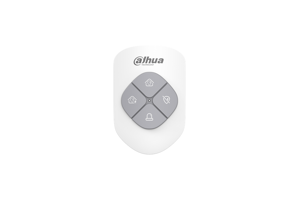 Control Remoto Dahua ARA24-W2 Control remoto inalámbrico Dahua ARA24-W2 vista frontal con botones Casa, Afuera, Desarmar y SOS