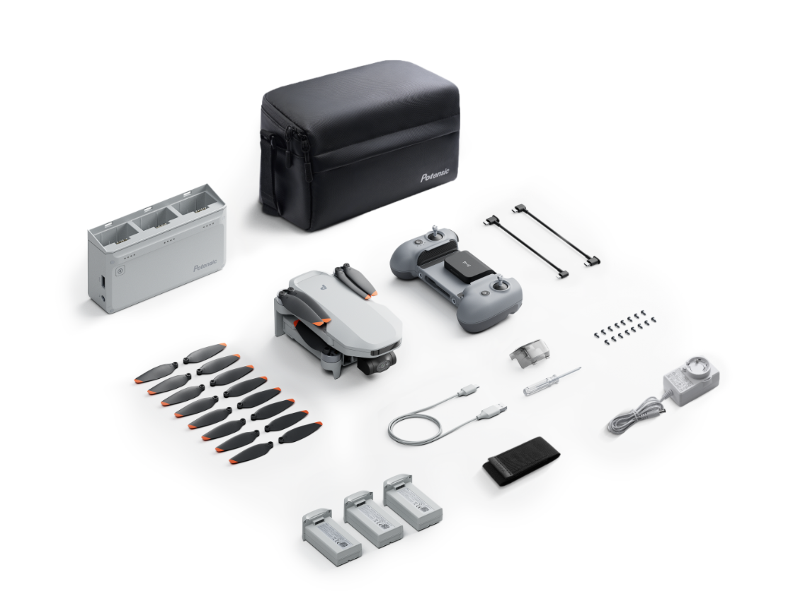 Dron Potensic ATOM 2 Fly More Combo DSDR23A atom2 main Dron Potensic ATOM 2 Fly More Combo con accesorios