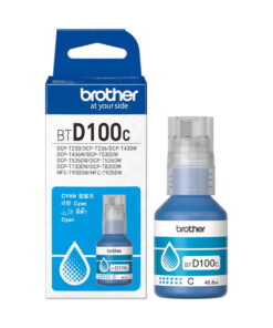 Botella tinta original Brother BT-D100C cian