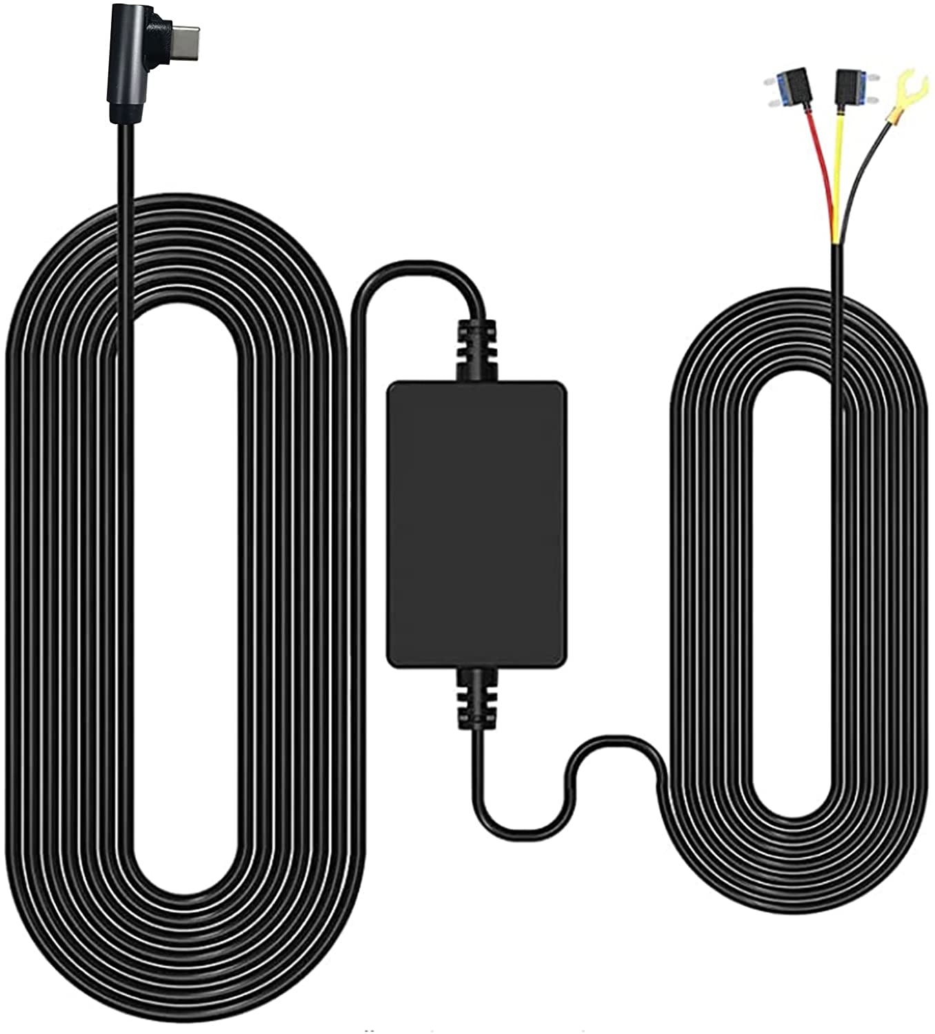 Adaptador DC-DC RedTiger RTH30GS Detalle del adaptador DC-DC y conector USB-C del kit RedTiger RTH30GS