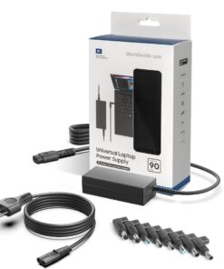 Cargador Universal para Notebook 90W con 8 Punteros Intercambiables