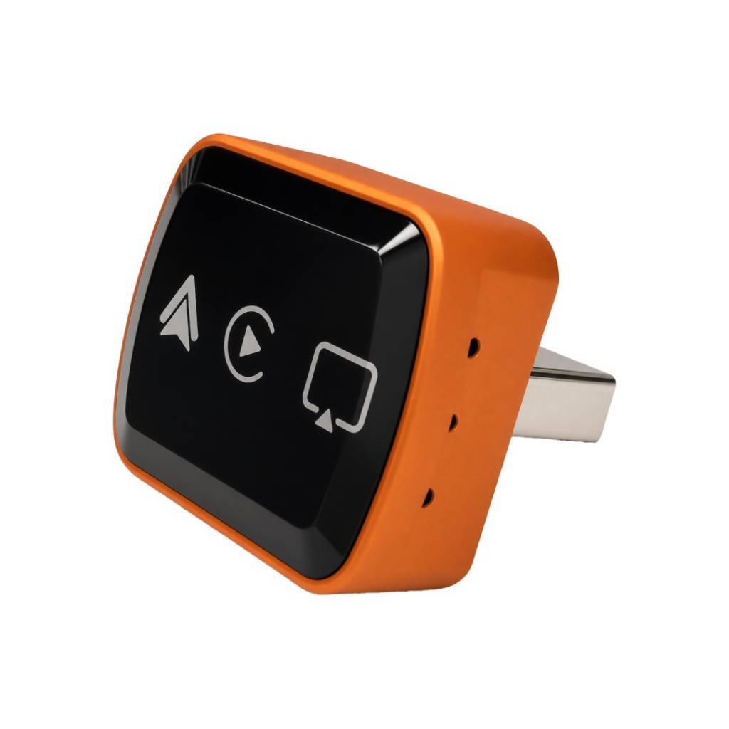 Adaptador Inalámbrico CarPlay y Android Auto M71 Adaptador inalámbrico CarPlay y Android Auto M71 color naranja