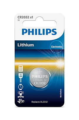 Pila Philips CR2032 Litio 3V cr2032img Pila Philips CR2032 Litio 3V