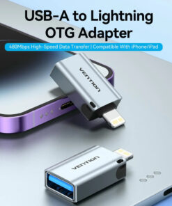 Adaptador OTG USB-A a Lightning Vention CUCH0