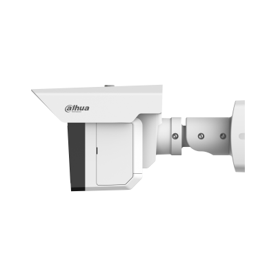 Vista lateral Dahua DH-IPC-MFW5241T2P-E3-ASE Vista lateral de cámara Dahua DH-IPC-MFW5241T2P-E3-ASE con soporte de instalación