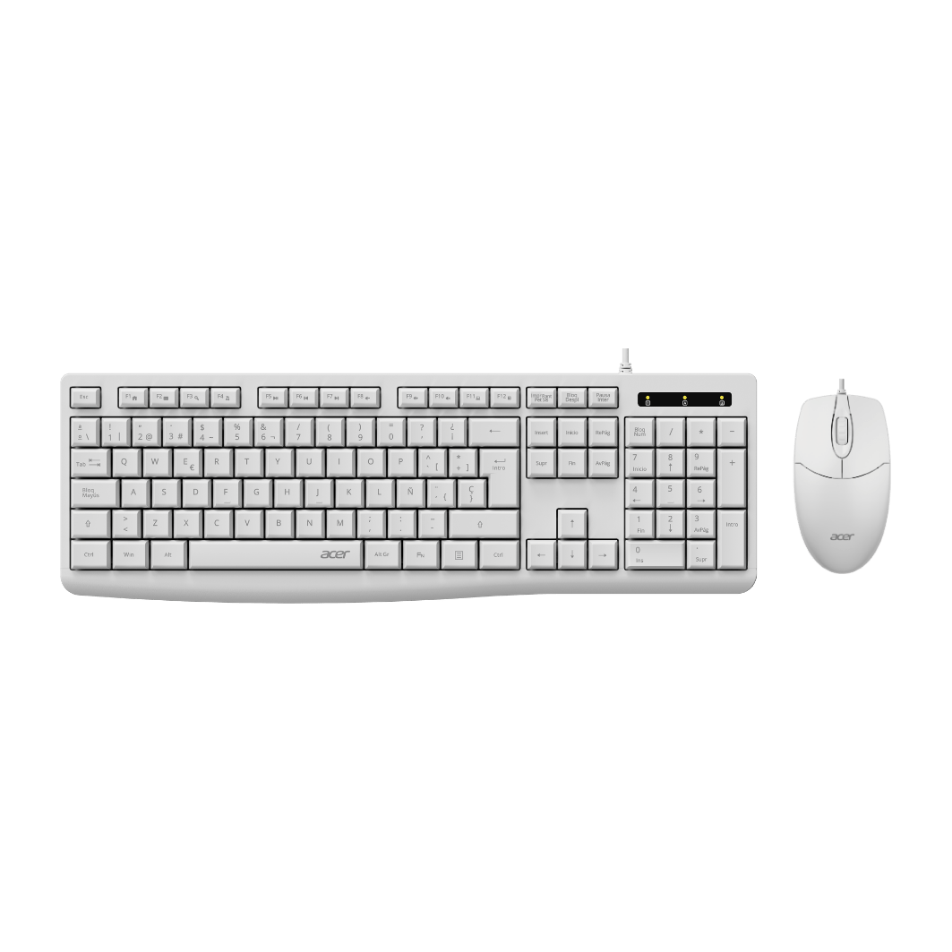 Combo Teclado y Mouse Acer EAK040 Blanco eak040 w1 Combo teclado y mouse Acer EAK040 Blanco