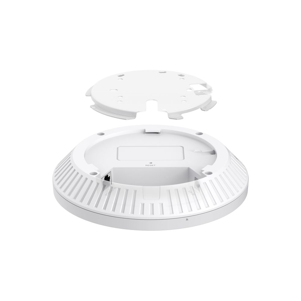 Base de montaje Access Point TP-Link Omada EAP653 Base de montaje del Access Point TP-Link Omada EAP653 con puerto RJ45 y botón reset