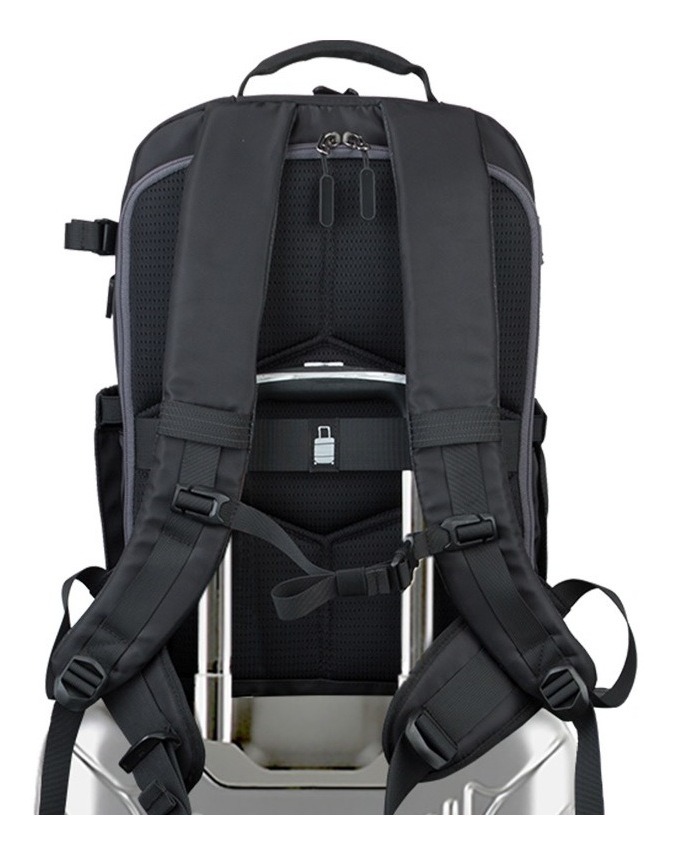 Mochila Fotopro FB-4 Pro para Fotografía, Video y Drone fotopro fb4 pro espalda trolley Mochila Fotopro FB-4 Pro vista trasera con correa trolley