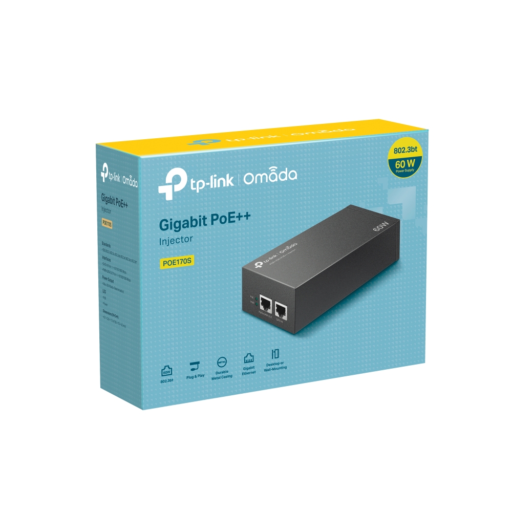 Inyector PoE++ TP-Link Omada POE170S 60W g poe170s 2 Inyector PoE++ TP-Link POE170S