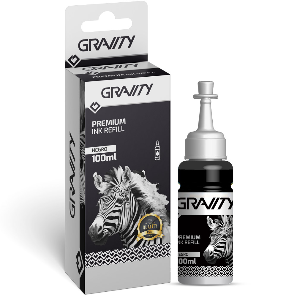 Botella de Tinta Gravity D100BK gravity d100bk Botella de Tinta Gravity D100BK 100ml