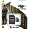 Micro SD Kingston Canvas Go Plus 256GB con adaptador SD