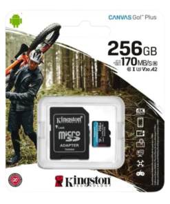 Micro SD Kingston Canvas Go Plus 256GB con adaptador SD