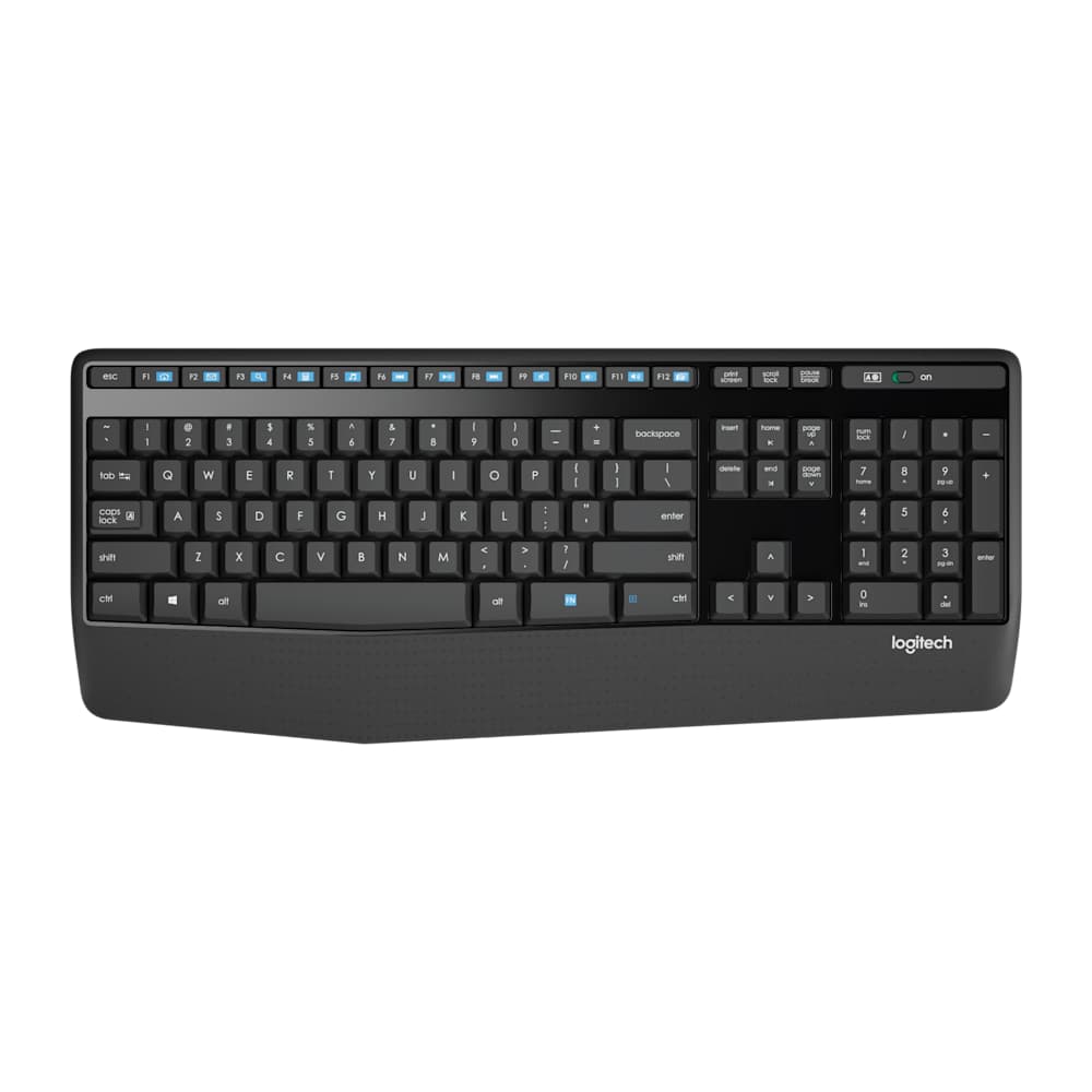 Teclado Logitech MK345 tamaño completo Teclado inalámbrico Logitech MK345 con reposamuñecas y teclado numérico