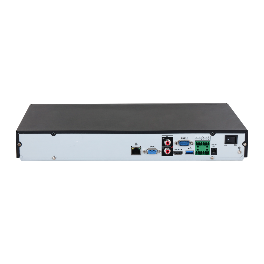 NVR Dahua de 32 Canales DHI-NVR5232-EI WizSense AcuPick nvr dahua nvr5232 ei trasera Conexiones traseras del NVR Dahua de 32 canales NVR5232-EI