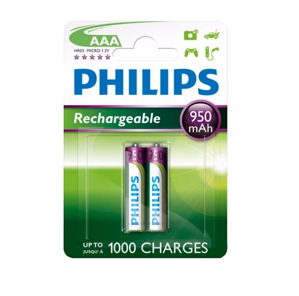 Pilas Recargables Phillips AAA X2 pil40img Pilas Recargables Phillips AAA X2
