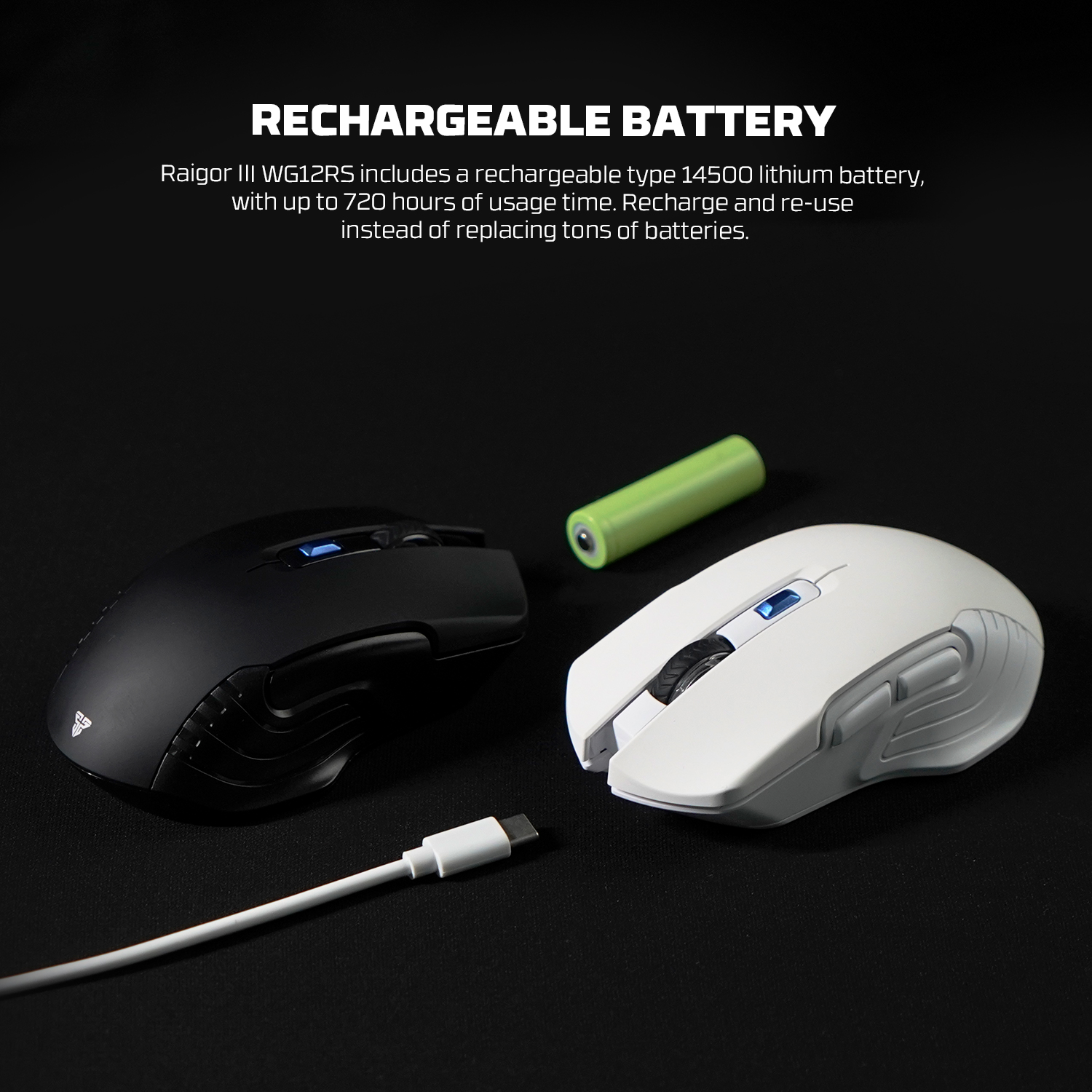 Mouse Inalámbrico Fantech Raigor III WG12RS Blanco raigor 2 Mouse inalambrico Fantech Raigor III WG12RS negro y blanco