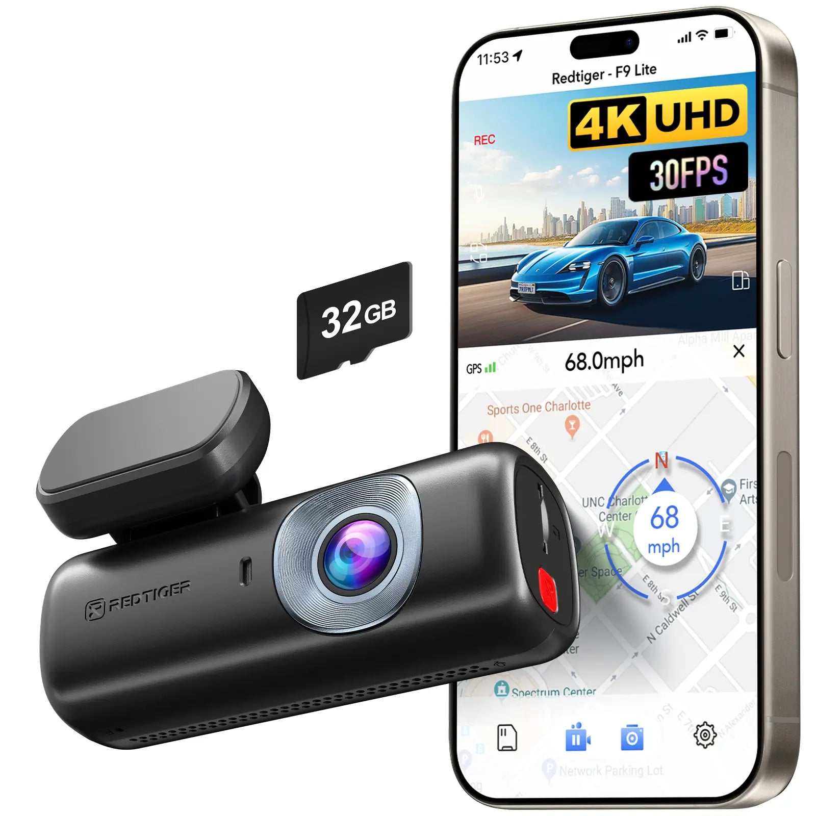 Dashcam RedTiger F9 Lite 4K WiFi GPS redtiger f9 lite dashcam Dashcam RedTiger F9 Lite 4K WiFi GPS