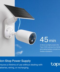 Cámara Tapo C425 KIT con Panel Solar A201 tapo c425 kit energia solar Tapo C425 KIT panel solar A201