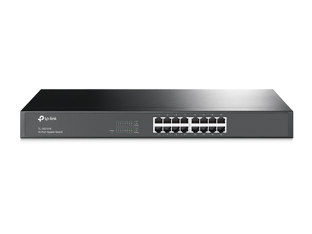 Switch TP-Link TL-SG1016 de 16 Puertos Gigabit tl sg1016 frontal Switch TP-Link TL-SG1016 16 puertos Gigabit