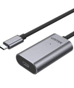 Detalle del conector USB-C hembra del cable de extensión Unitek U305A