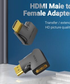 Adaptador HDMI en Vertical 270° Vention AIQ80 vention hdmi 270 degree male to female vertical flat adapter for laptop desktop tv box 35940542021798 Adaptador HDMI en Vertical 270° Vention AIQ80 - Imagen 2