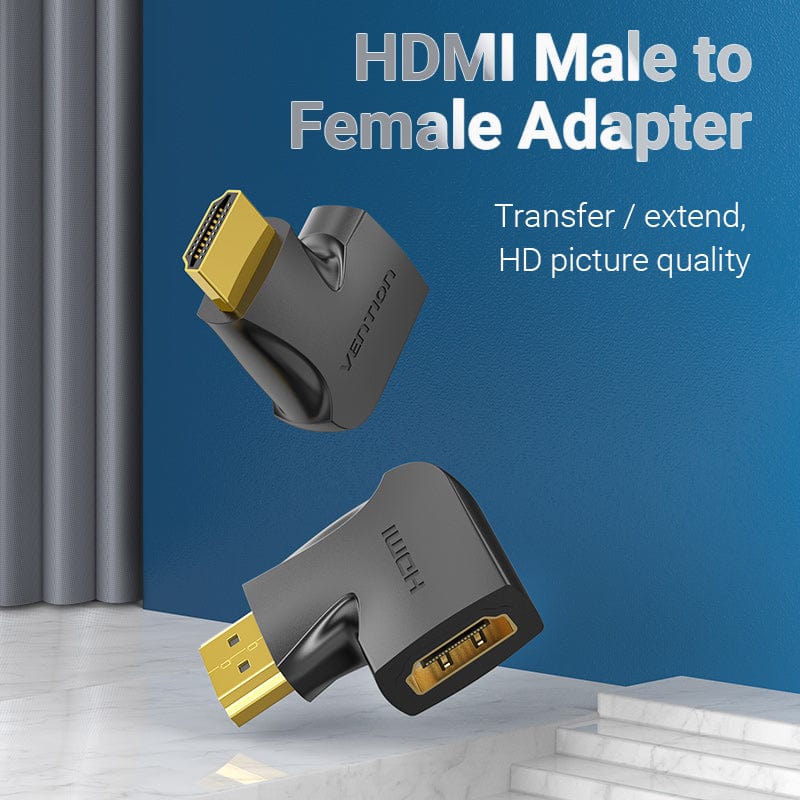 Adaptador HDMI en Vertical 270° Vention AIQ80 vention hdmi 270 degree male to female vertical flat adapter for laptop desktop tv box 35940542021798 Adaptador HDMI en Vertical 270° Vention AIQ80 - Imagen 2